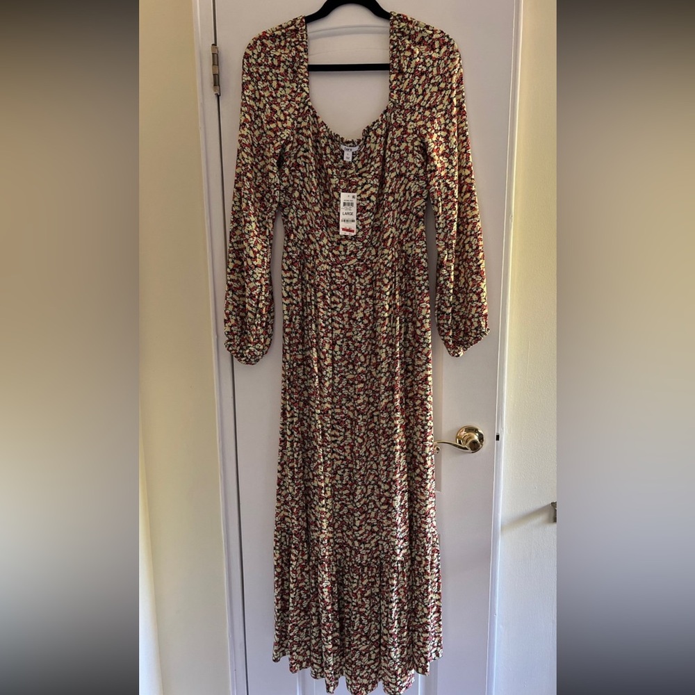 Bar III floral maxi dress size large